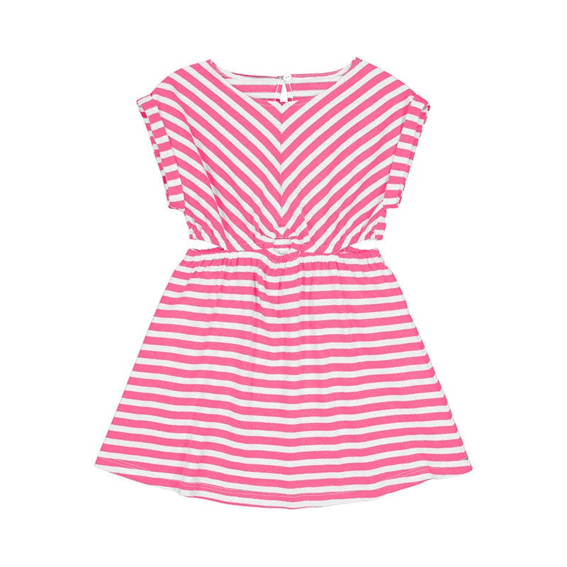 MAYORAL - Stripe Cut Out Dress - Pink