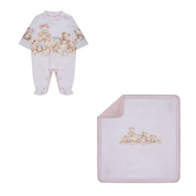 LAPIN HOUSE - Teddy Babygrow & Blanket Set - Pink