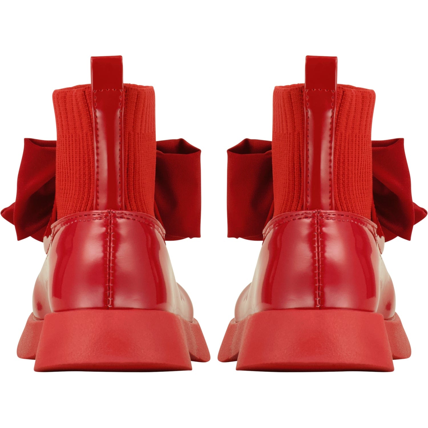 A DEE - Back To School Mary Jane Sock Wellington - Red