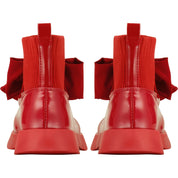 A DEE - Back To School Mary Jane Sock Wellington - Red