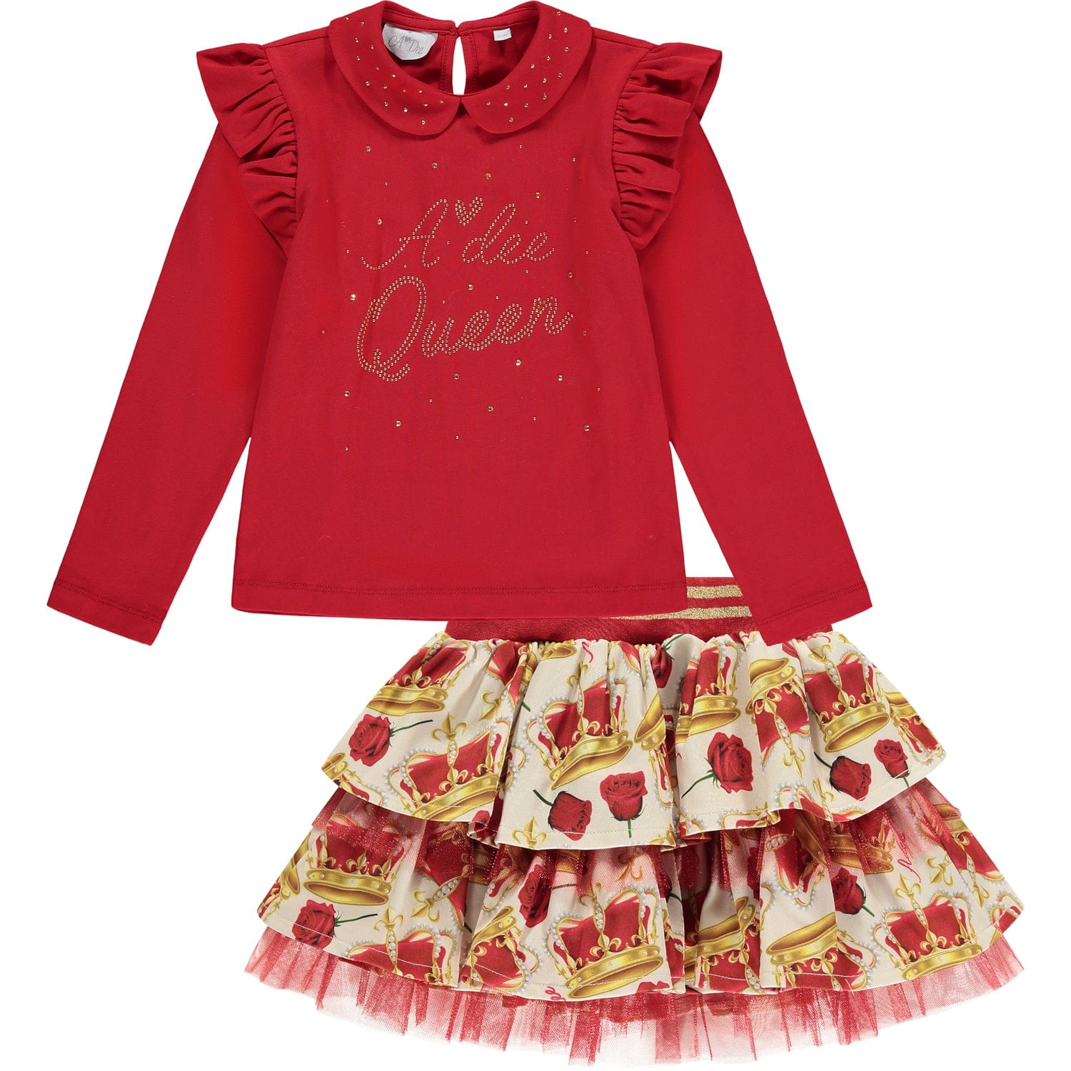 A DEE - A Dee Queen Caitlyn Crown Skirt Set - Red