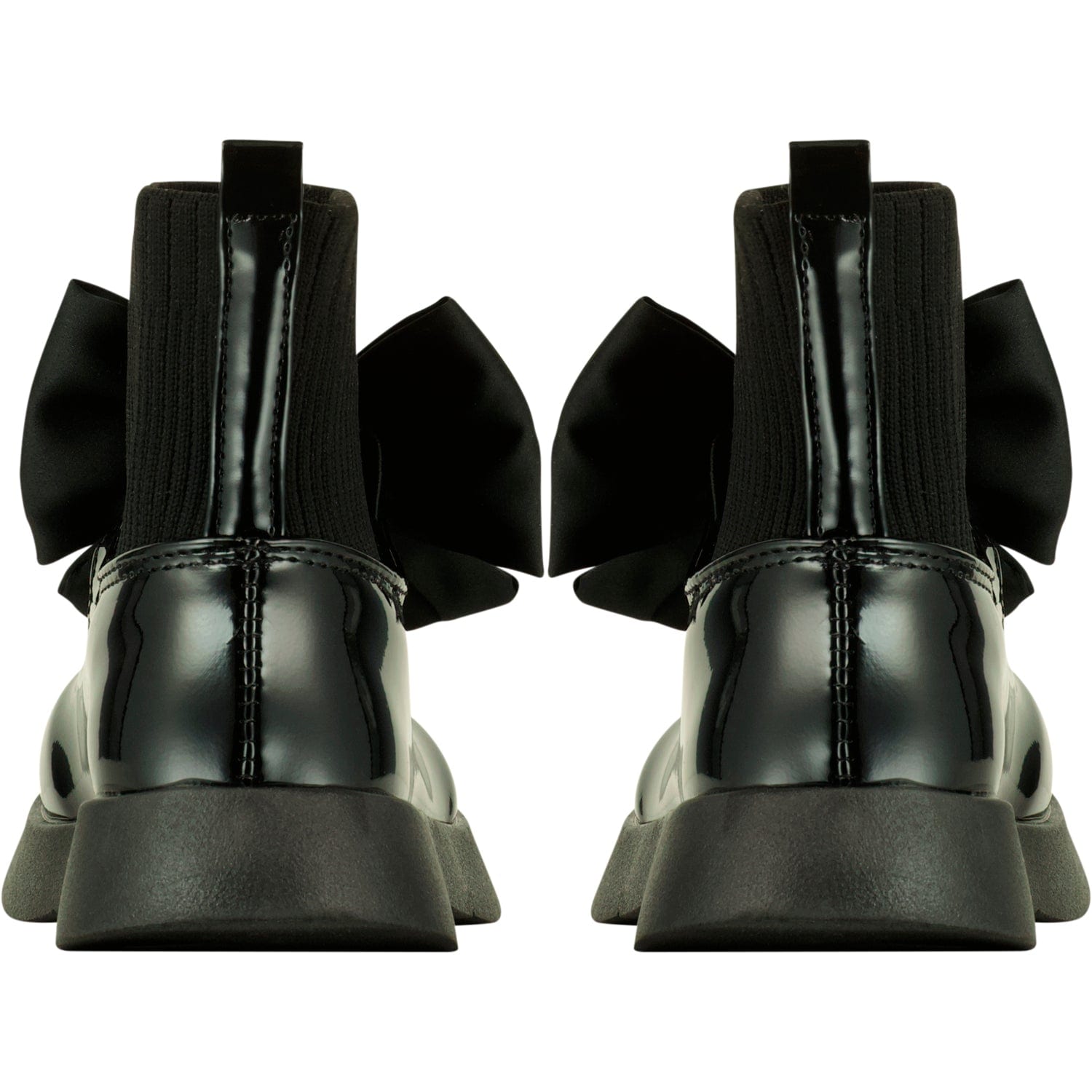 A DEE - Back To School Mary Jane Sock Wellington - Black