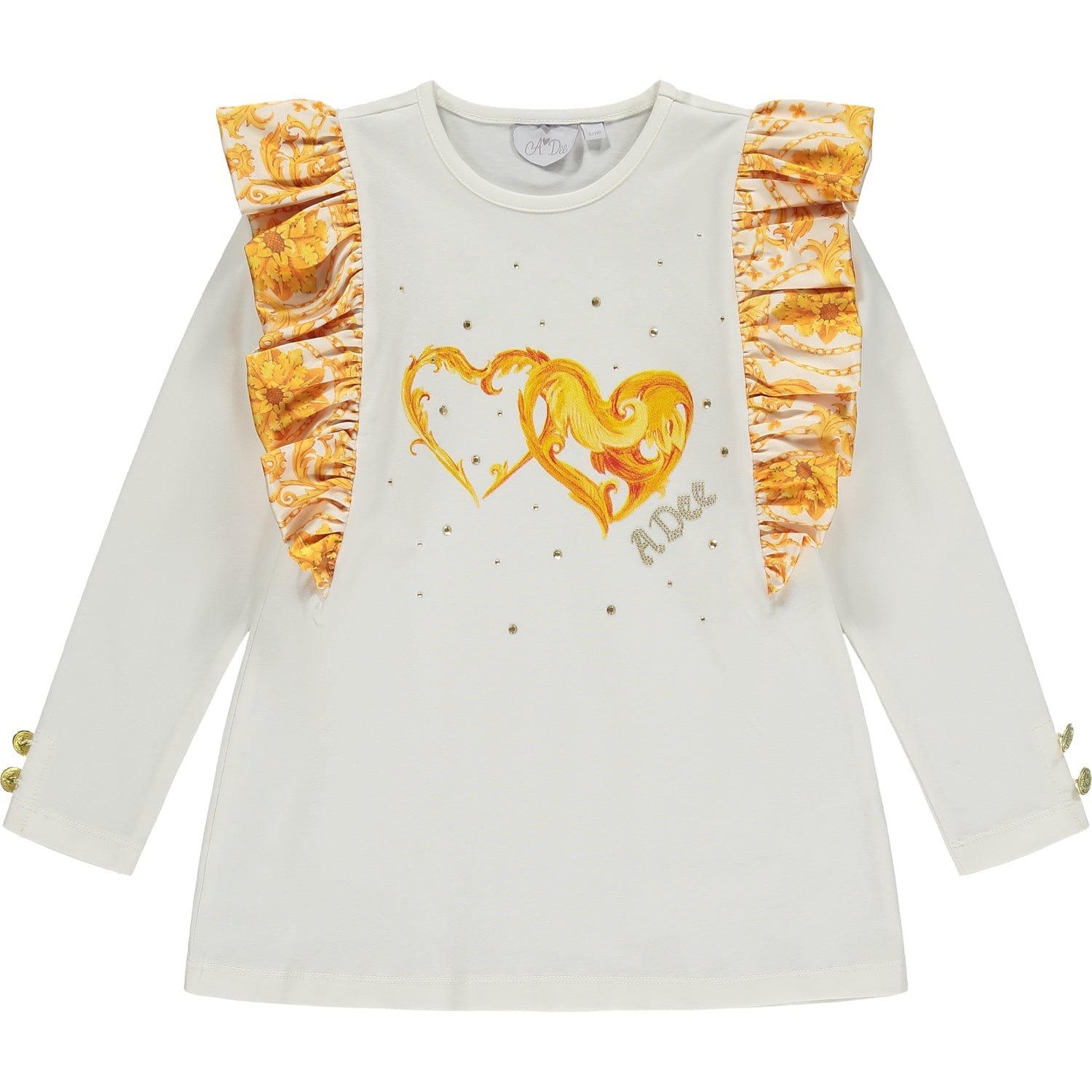 A DEE - Baroque Love Bunny Heart Legging Set - White