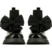 A DEE - Back To School Mary Jane Sock Wellington - Black