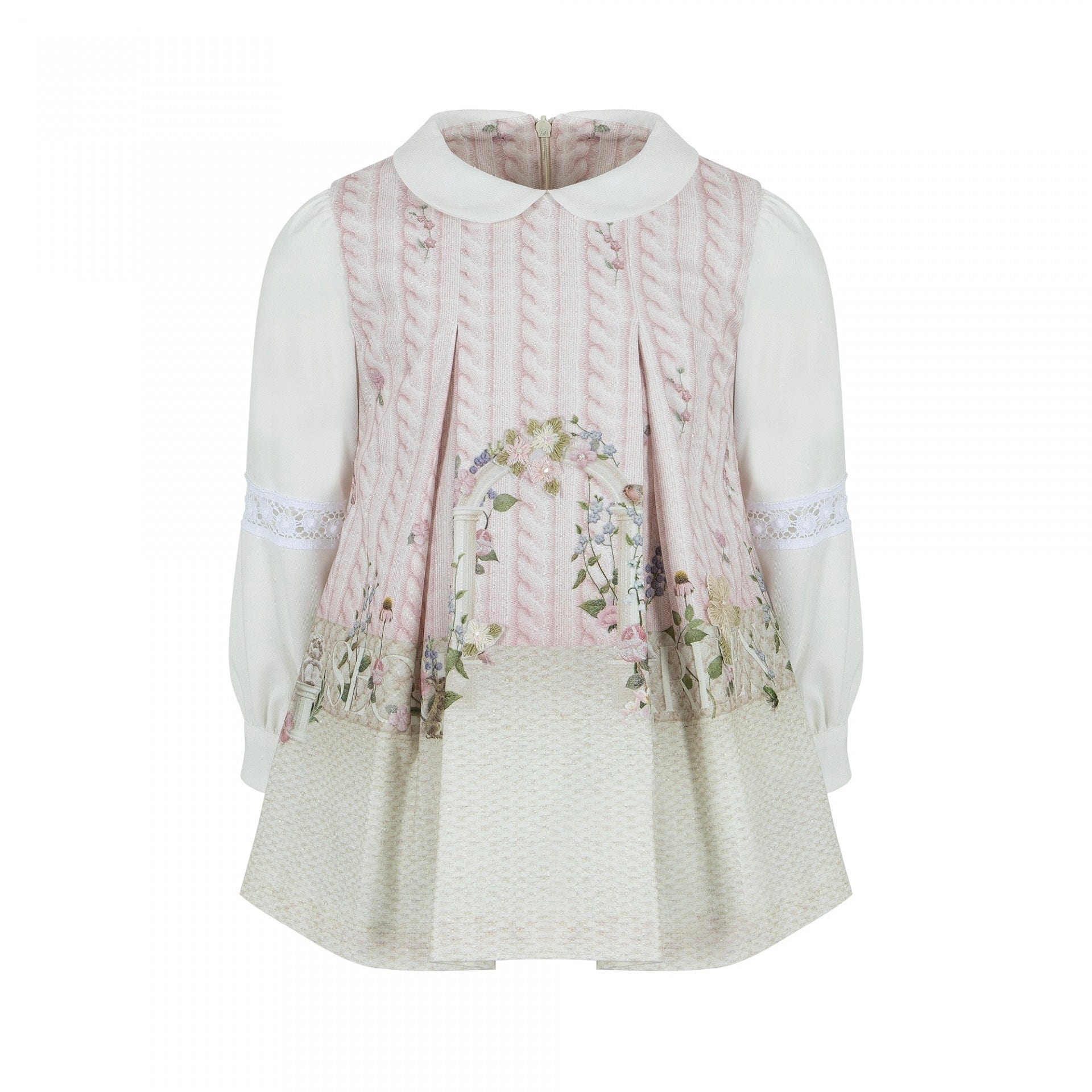 open lace back dress LAPIN HOUSE - Secret Garden Peter Pan Collar Dress
