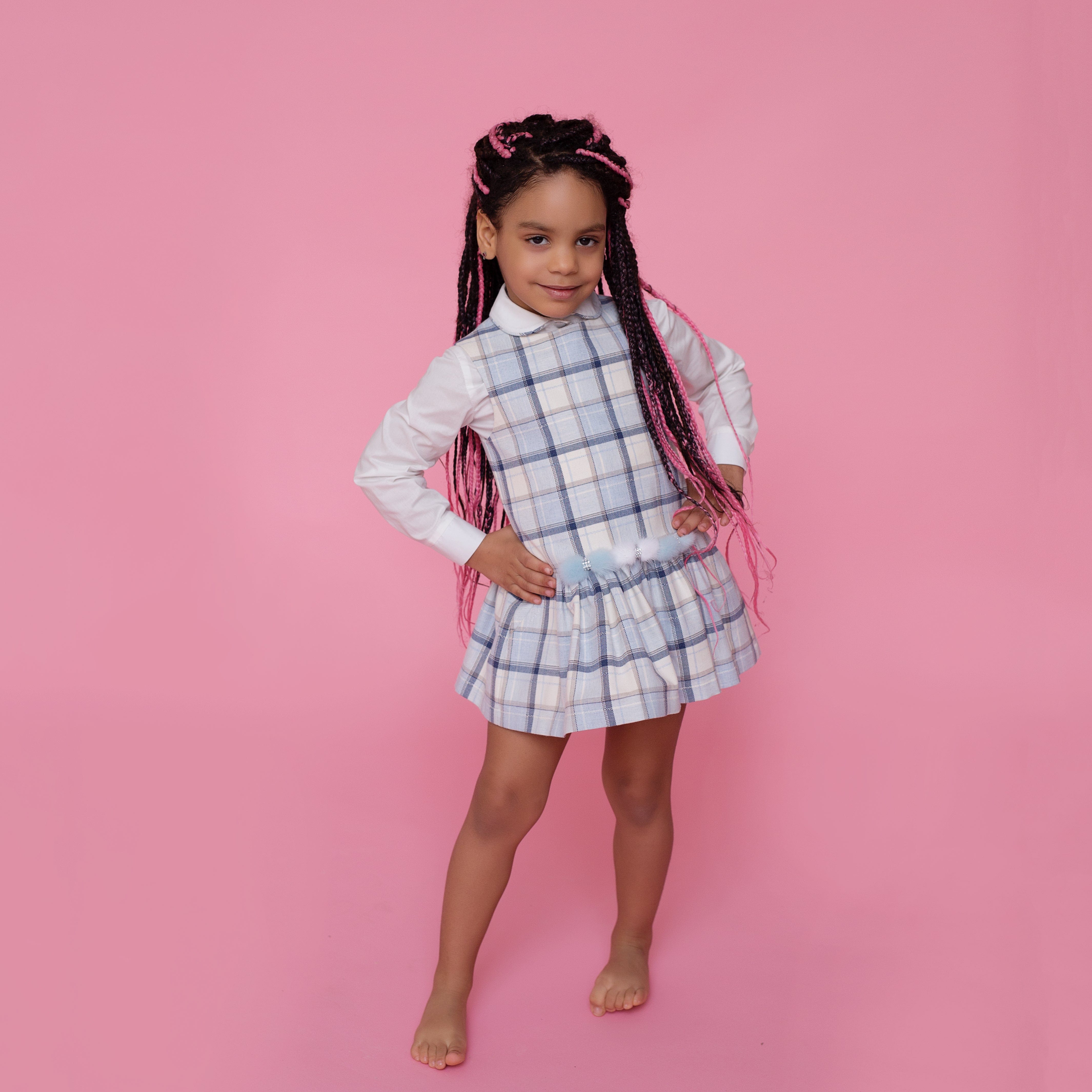 Daga - Where Is The Bear Jersey Ruffle  Dress - Blue main image 1