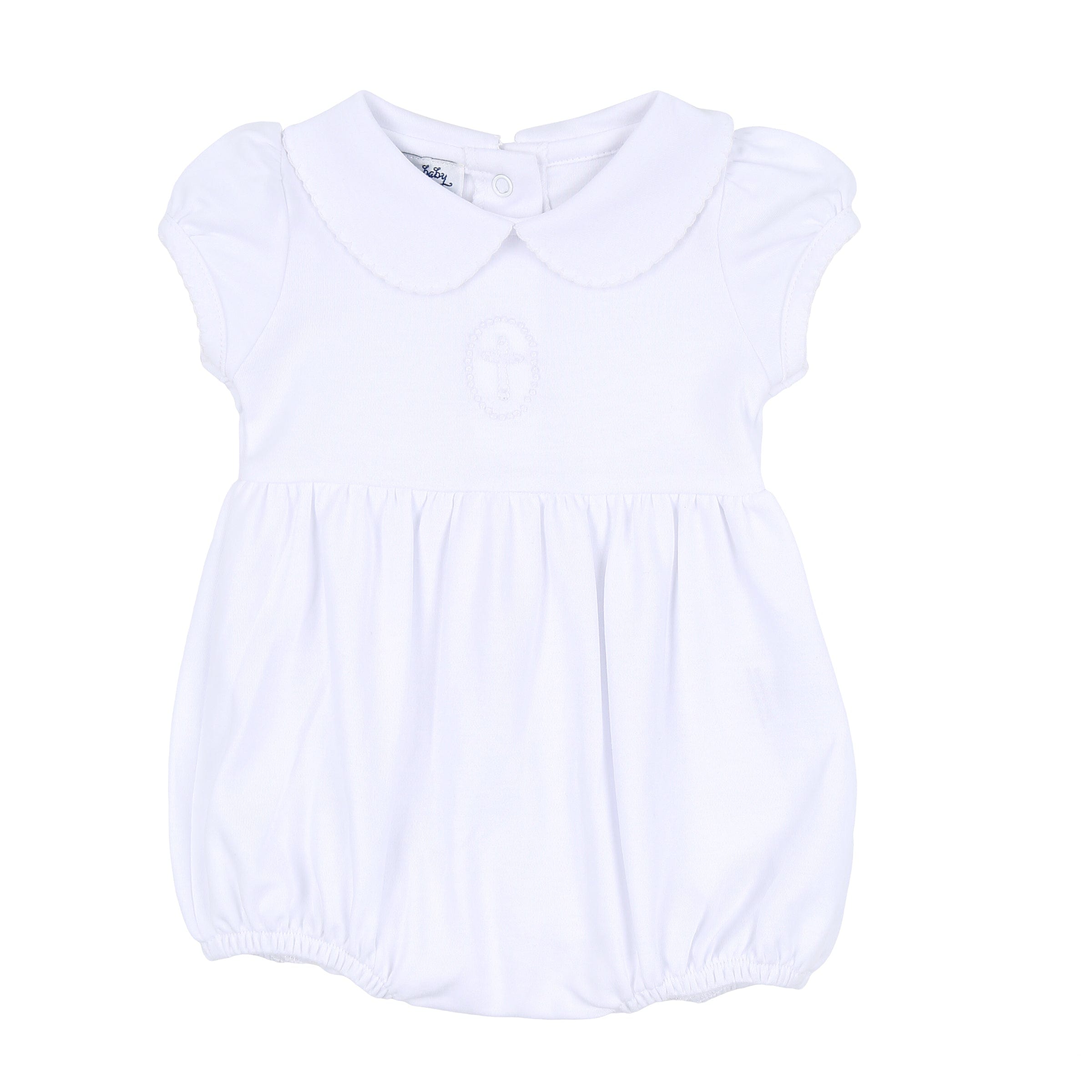 Magnolia Baby Girls Kylie's Classics Pink Floral Smocked Bubble main image 1