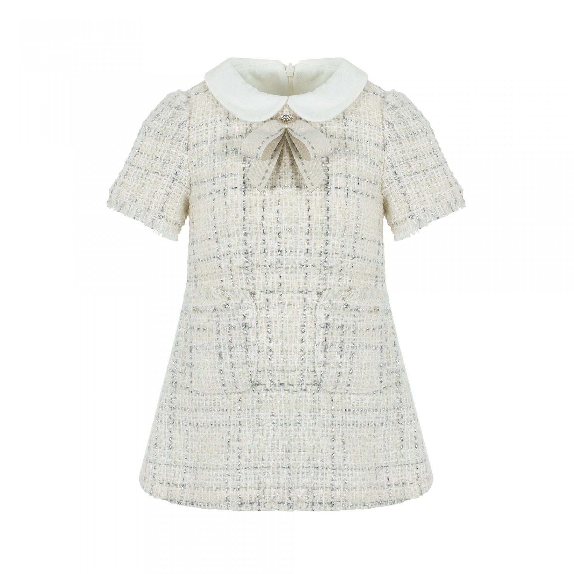 LAPIN HOUSE - Tweed A Line Dress - Cream