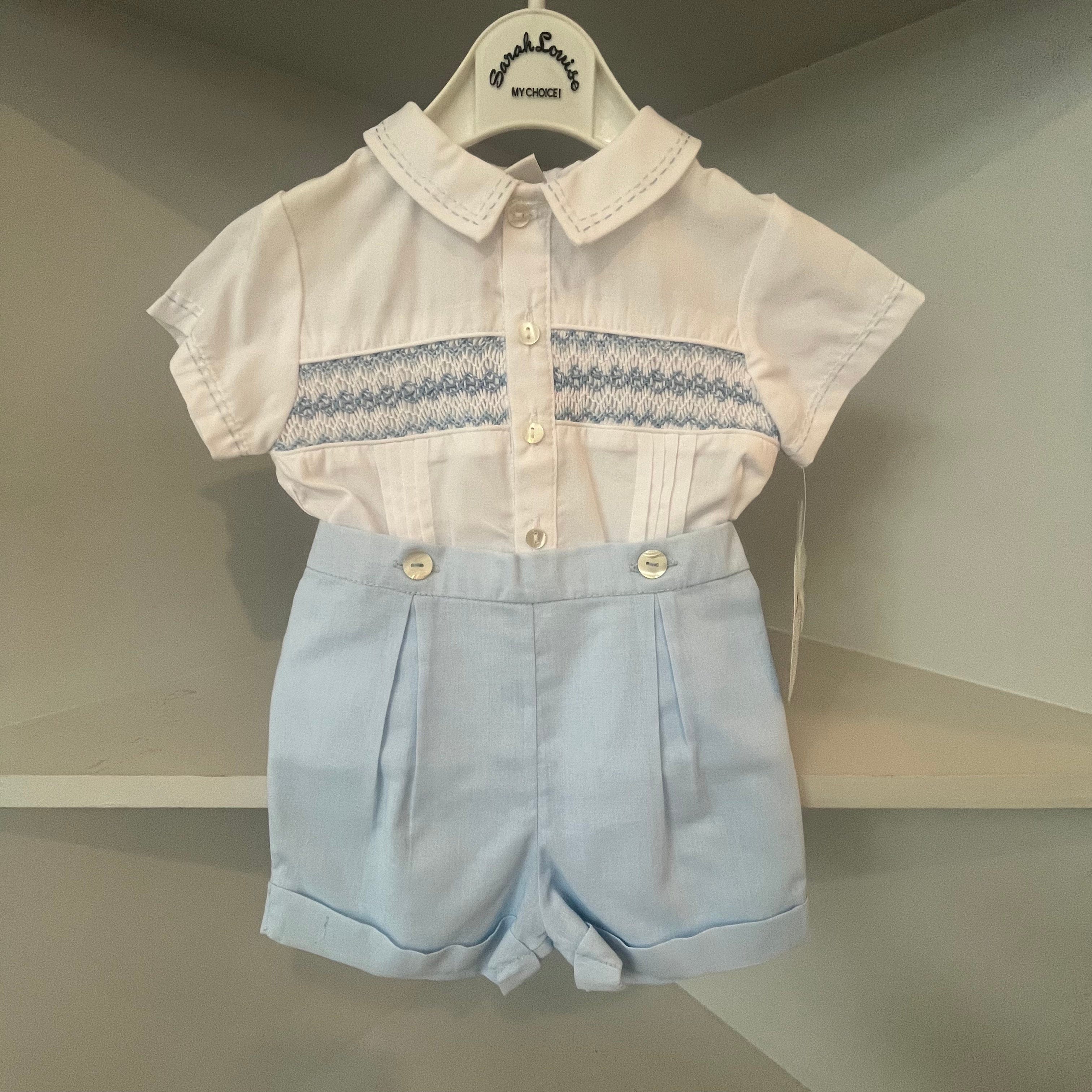 SARAH LOUISE -  Smock Short Set - Navy main image 1