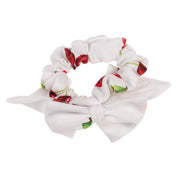 MEIA PATA - Cherries Print Scrunchie Hair Bow