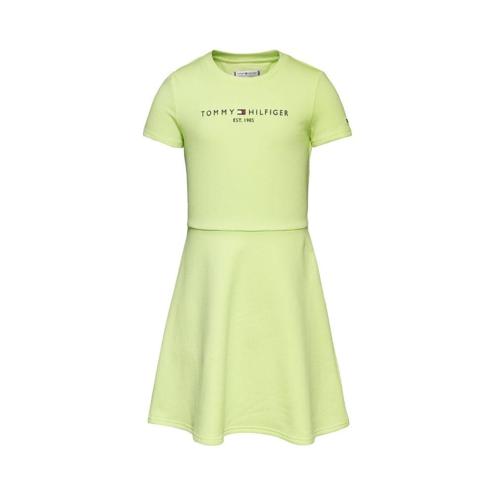 TOMMY HILFIGER - Essential Skater Dress - Lime Bluebells Boutique TOMMY HILFIGER - Essential Skater Dress - Lime Bluebells Boutique