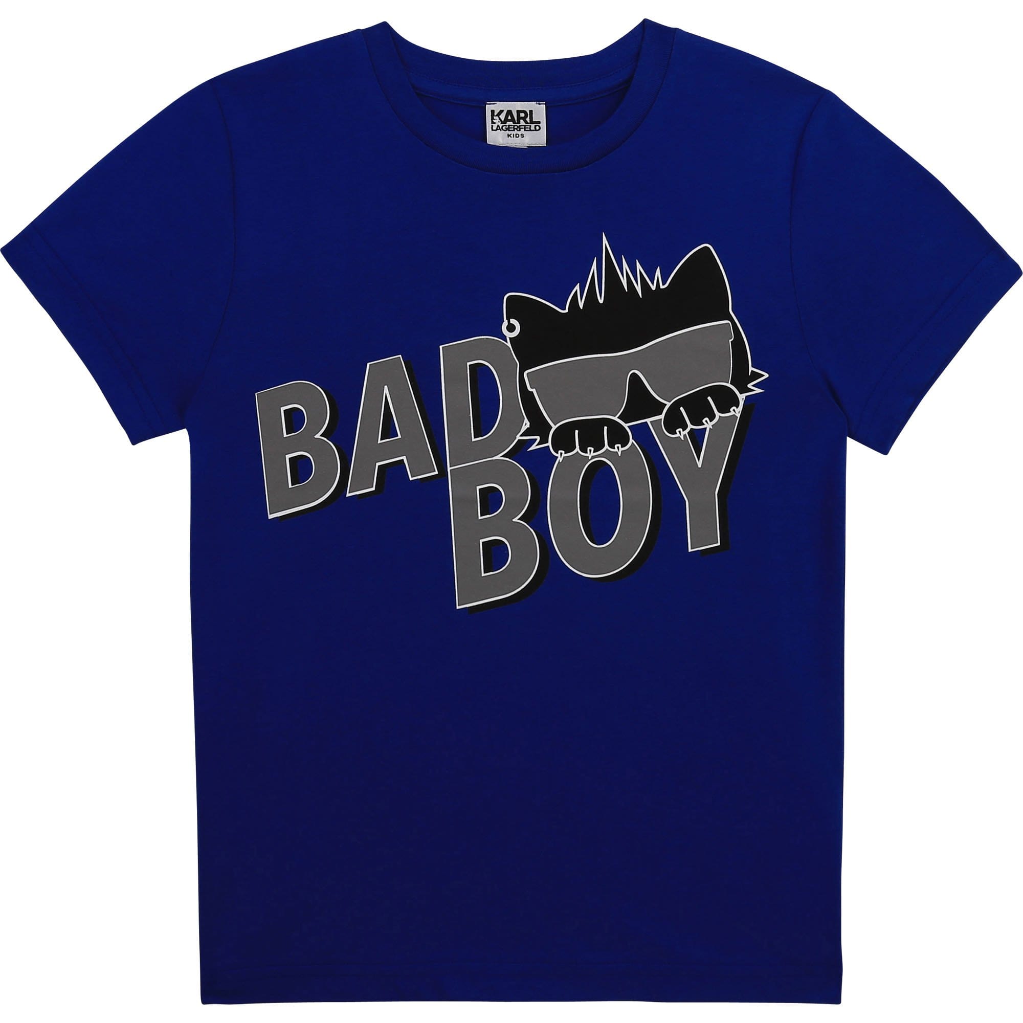 Karl Lagerfeld - Karl & Bad Cat Print T Shirt - Electric blue
