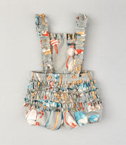 JOSE VARON - Nautical Romper - Blue