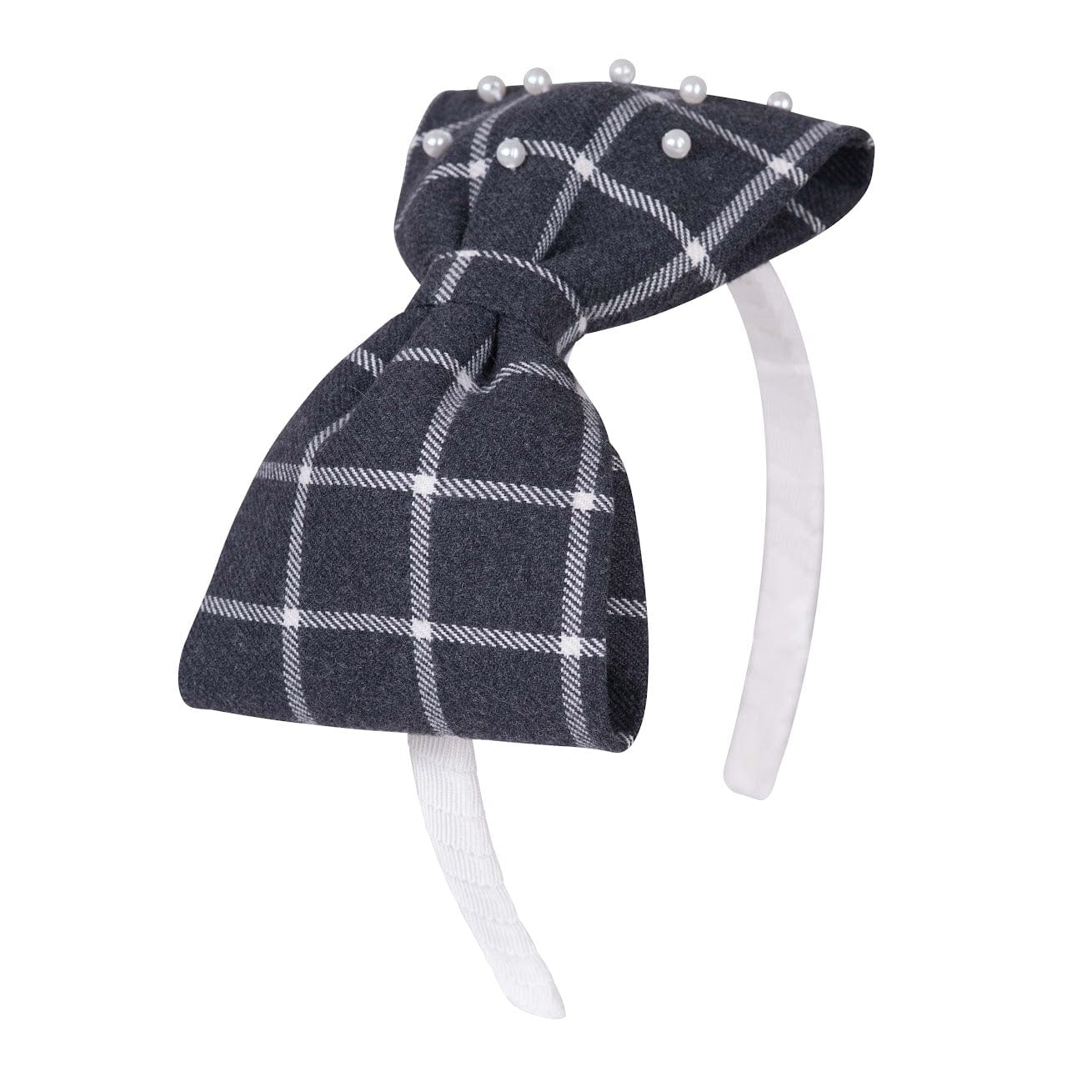 Daga - Rebel Girl Check Hairband - Charcoal