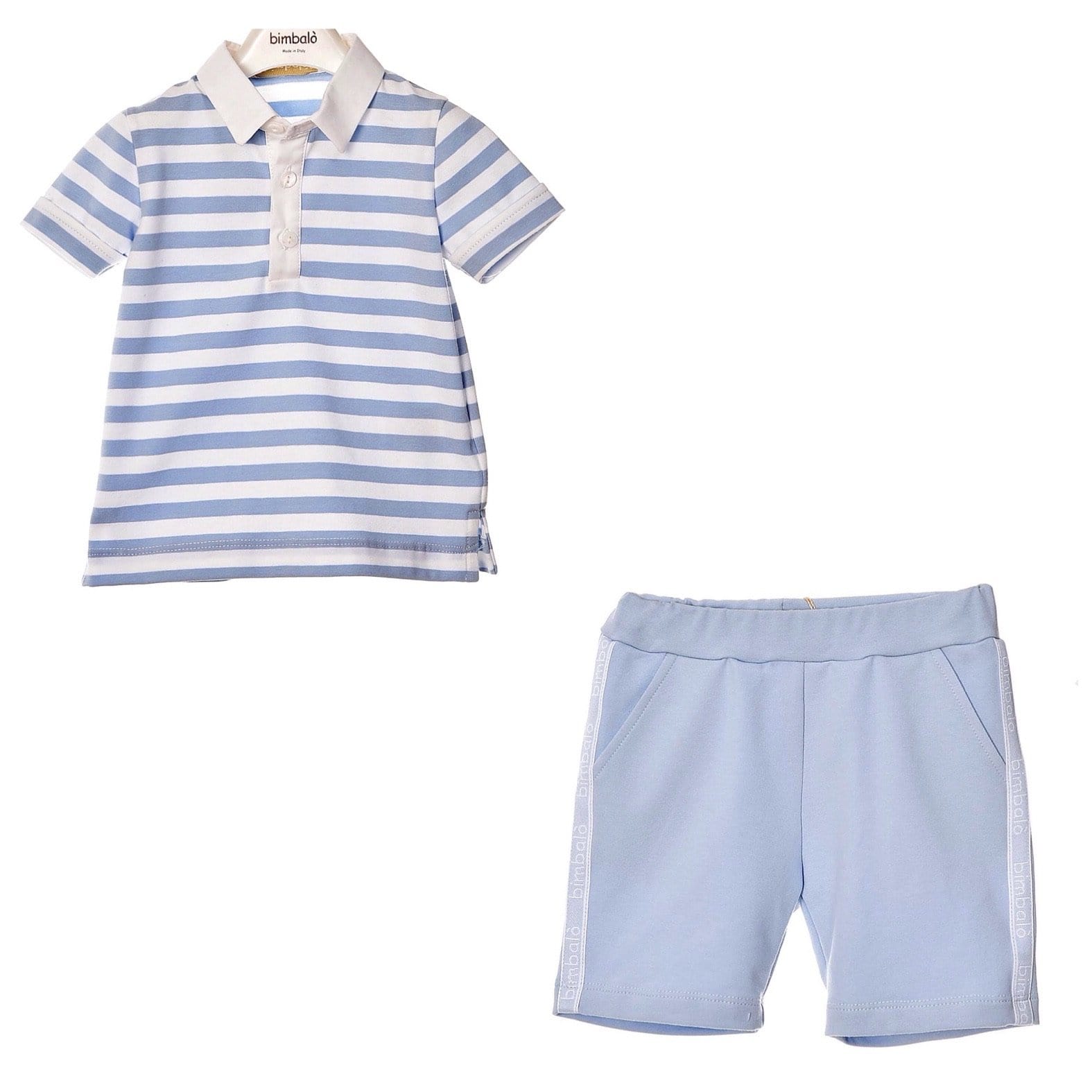 BIMBALO Stripe Polo &  Short Set
