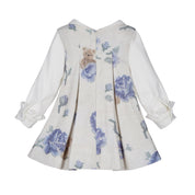 LAPIN HOUSE - Teddy Rose Peter Pan Collar Dress - Blue