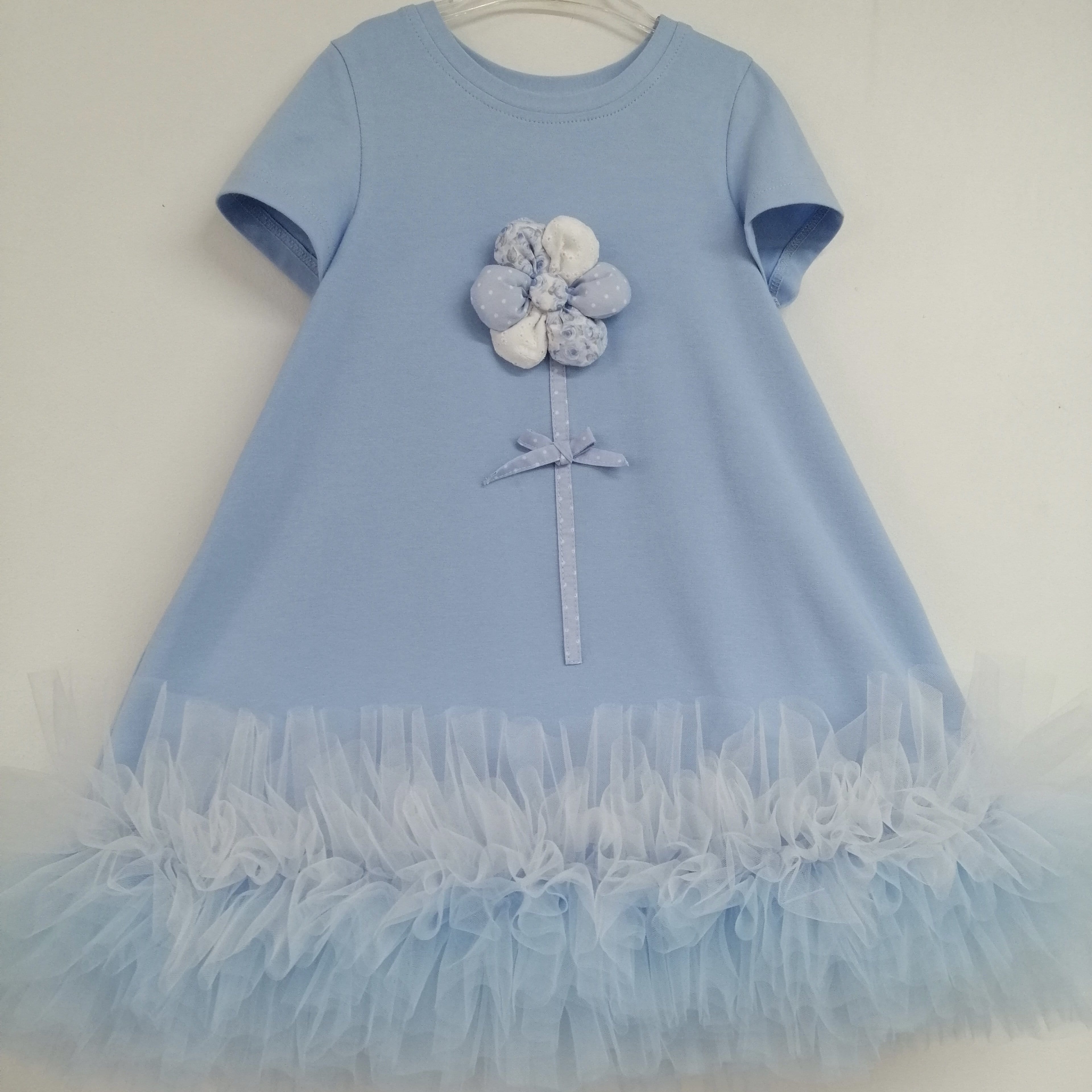 Daga - flower Tutu Dress - Blue