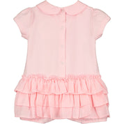 LITTLE A - Dorothy Voile Butterfly Print Romper - Pink