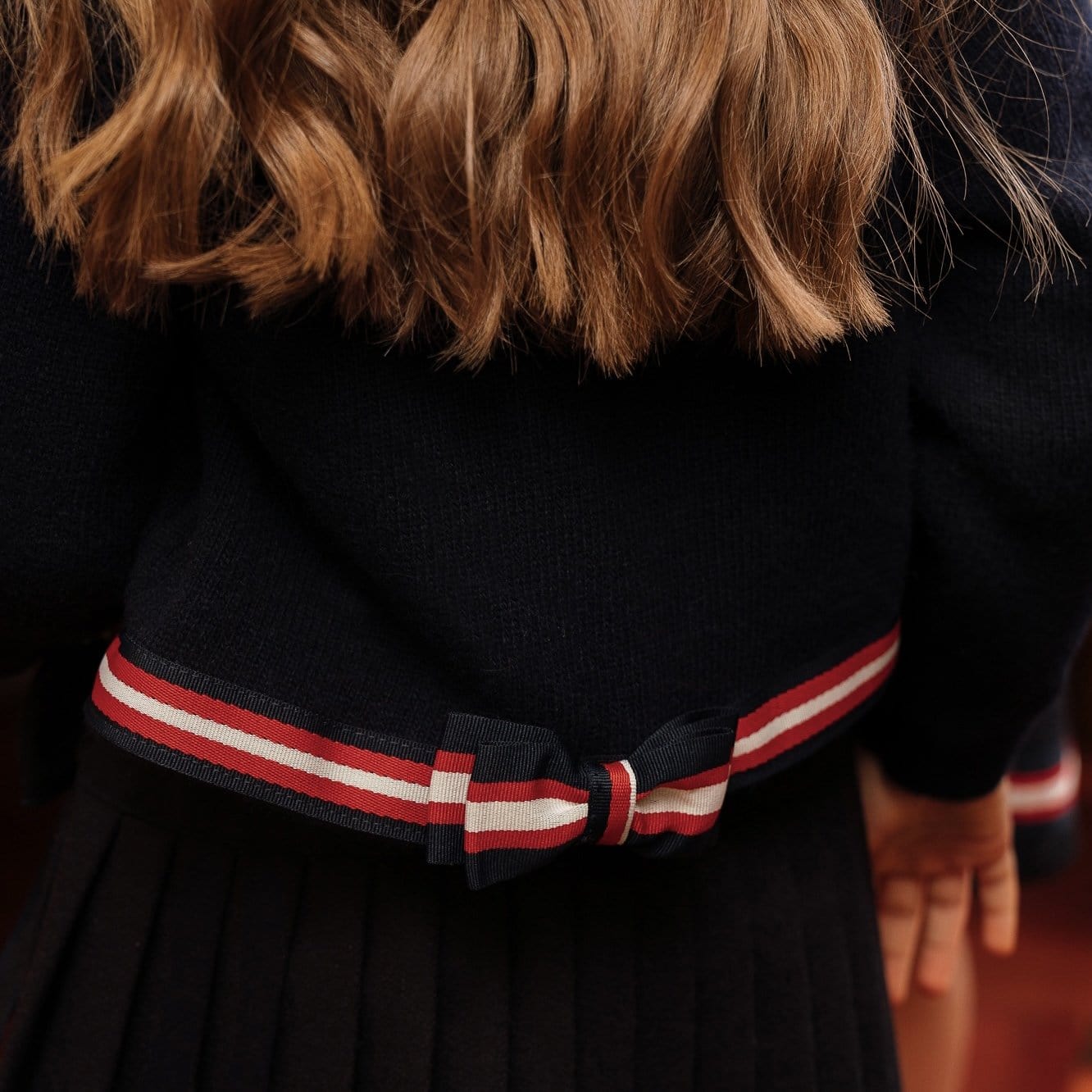 PICCOLA SPERANZA - Ribbon Detail Cardigan - Navy
