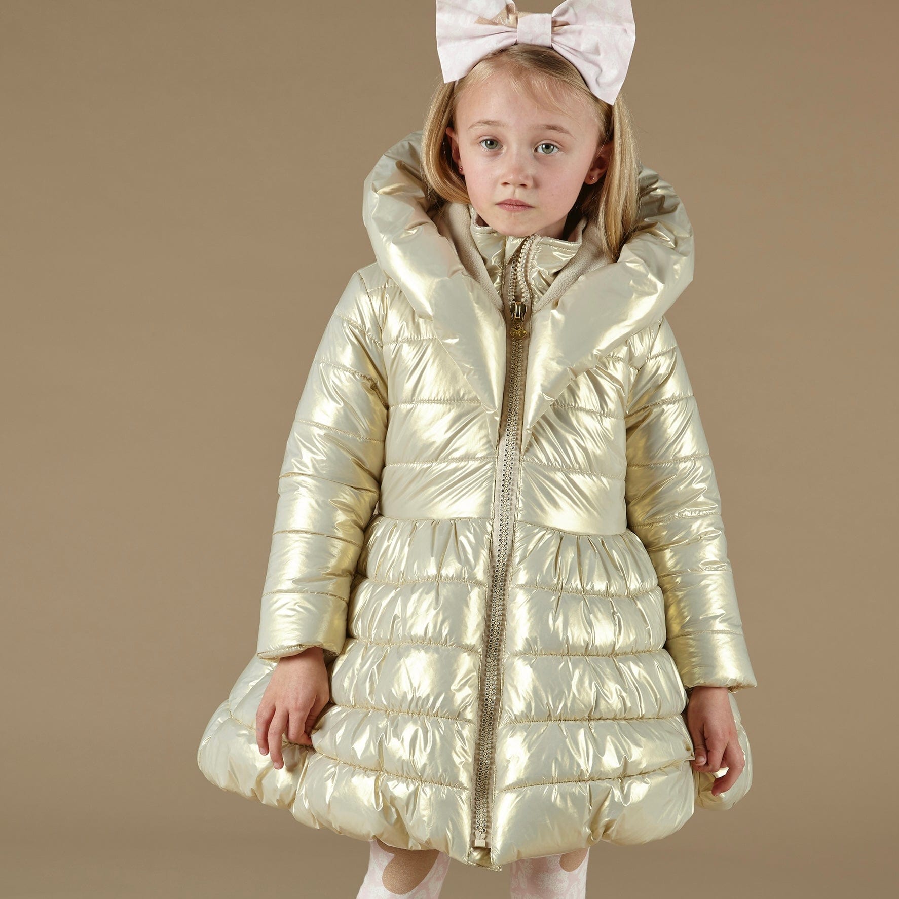 Girls on sale gold coat