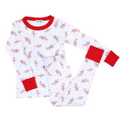 MAGNOLIA BABY - Vintage Candy Cane Pyjamas - White