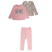 MAYORAL - Two Pack Top & Velour Legging Set- Blush