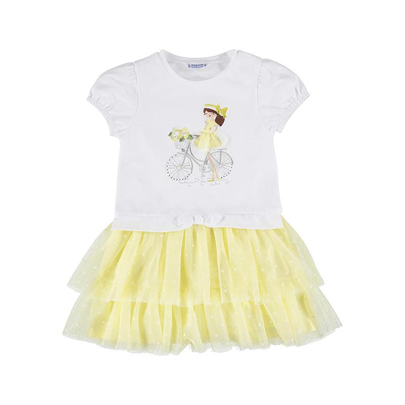 MAYORAL - Voile Dress - Lemon