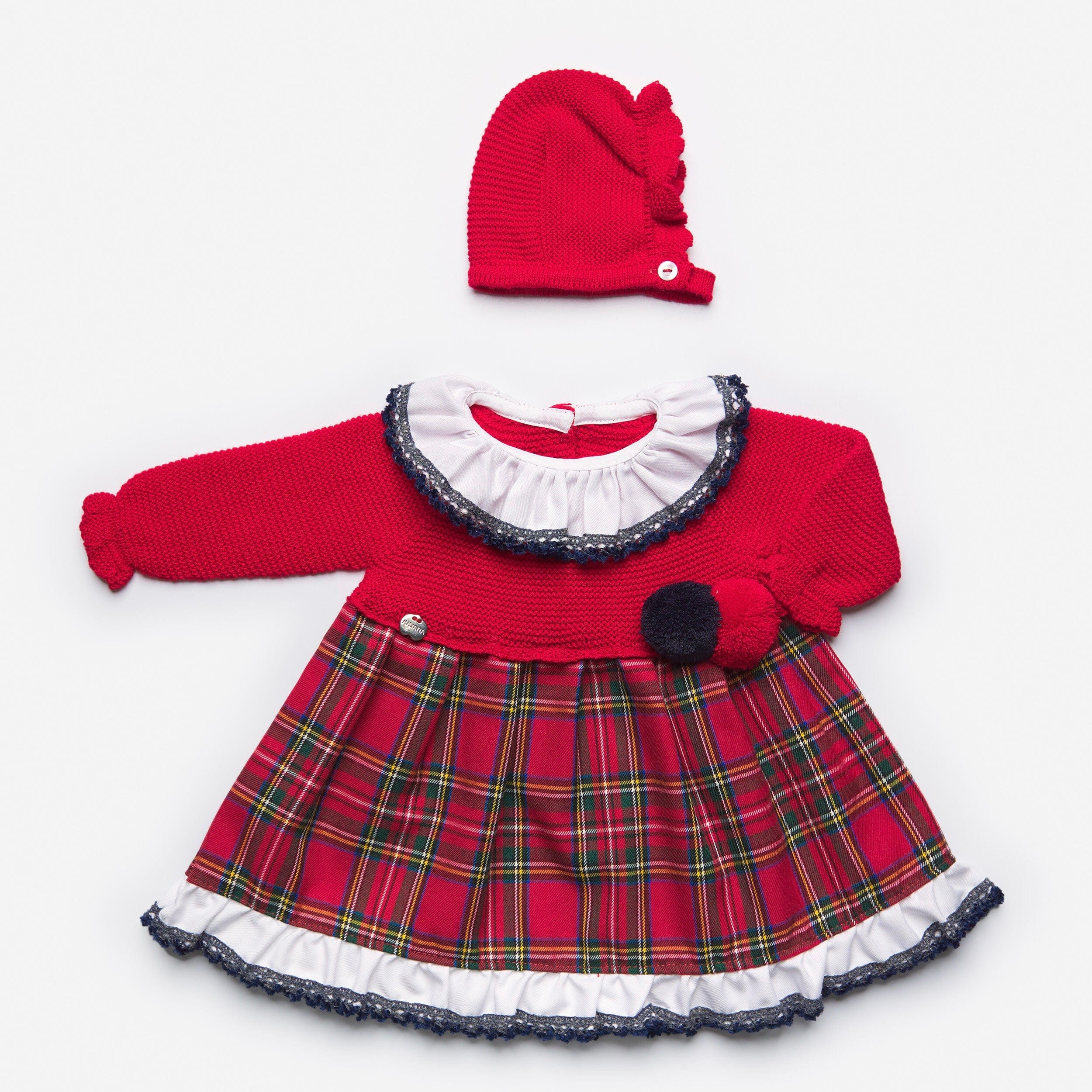 Juliana - Tartan Dress no bonnet - Red Bluebells Boutique Juliana - Tartan Dress no bonnet - Red Bluebells Boutique