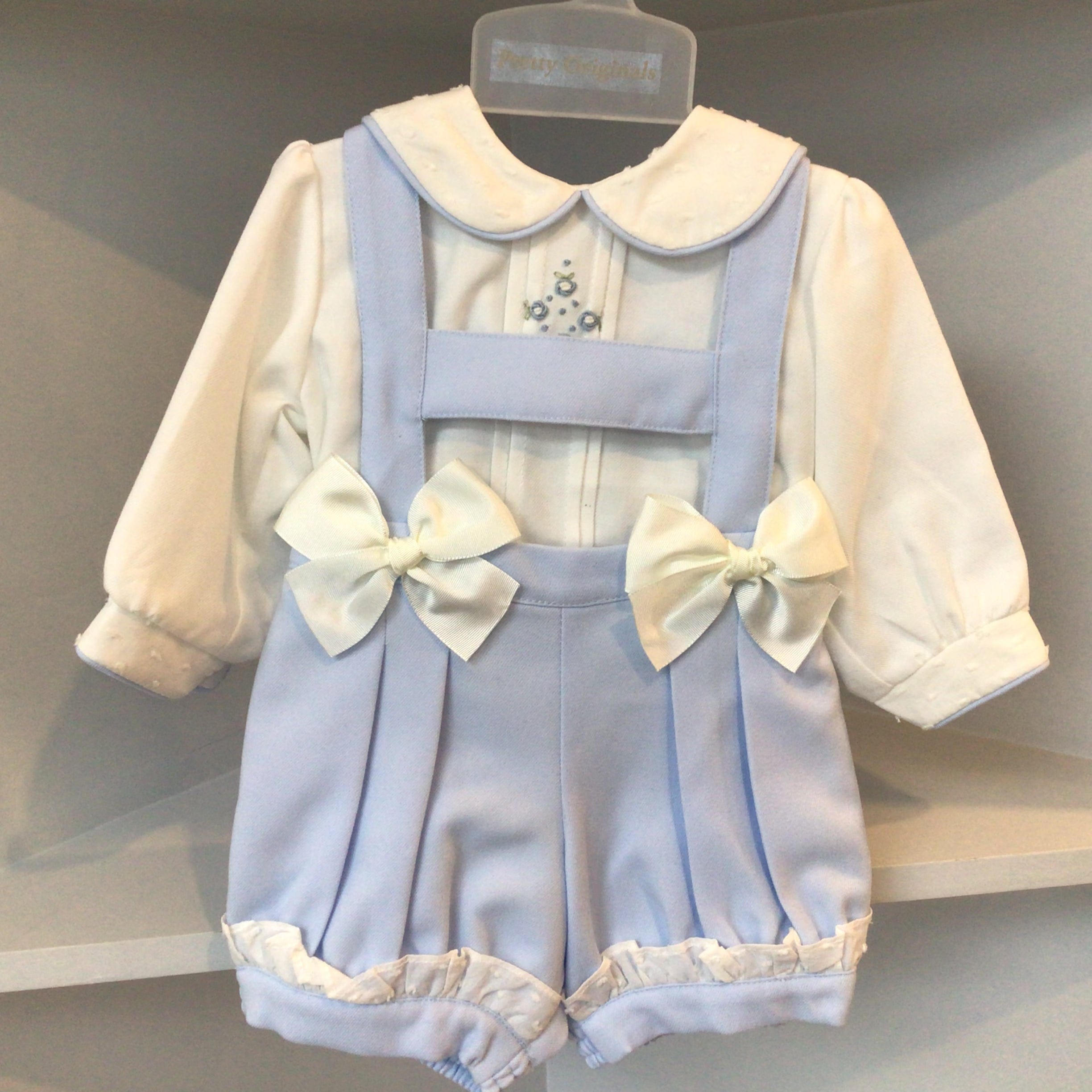 PRETTY ORIGINALS - Bow Short Set & Hairband  - Blue