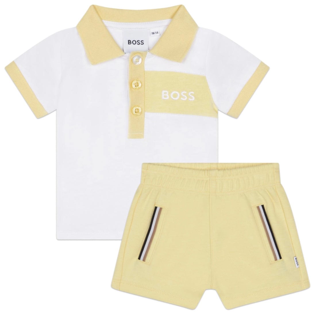 HUGO BOSS - Polo Short Set - Yellow