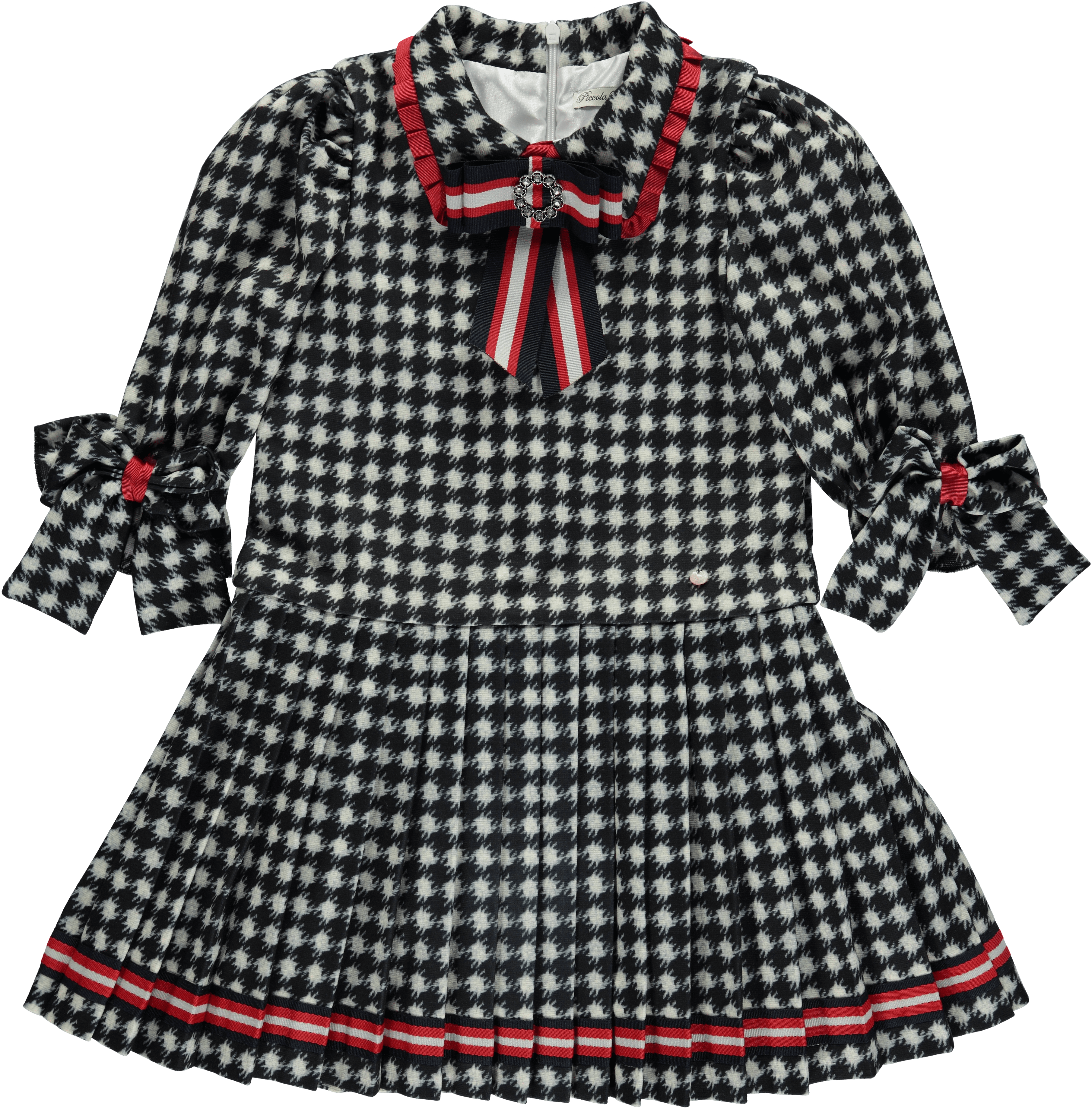 PICCOLA SPERANZA - Dog Tooth Dress - Navy