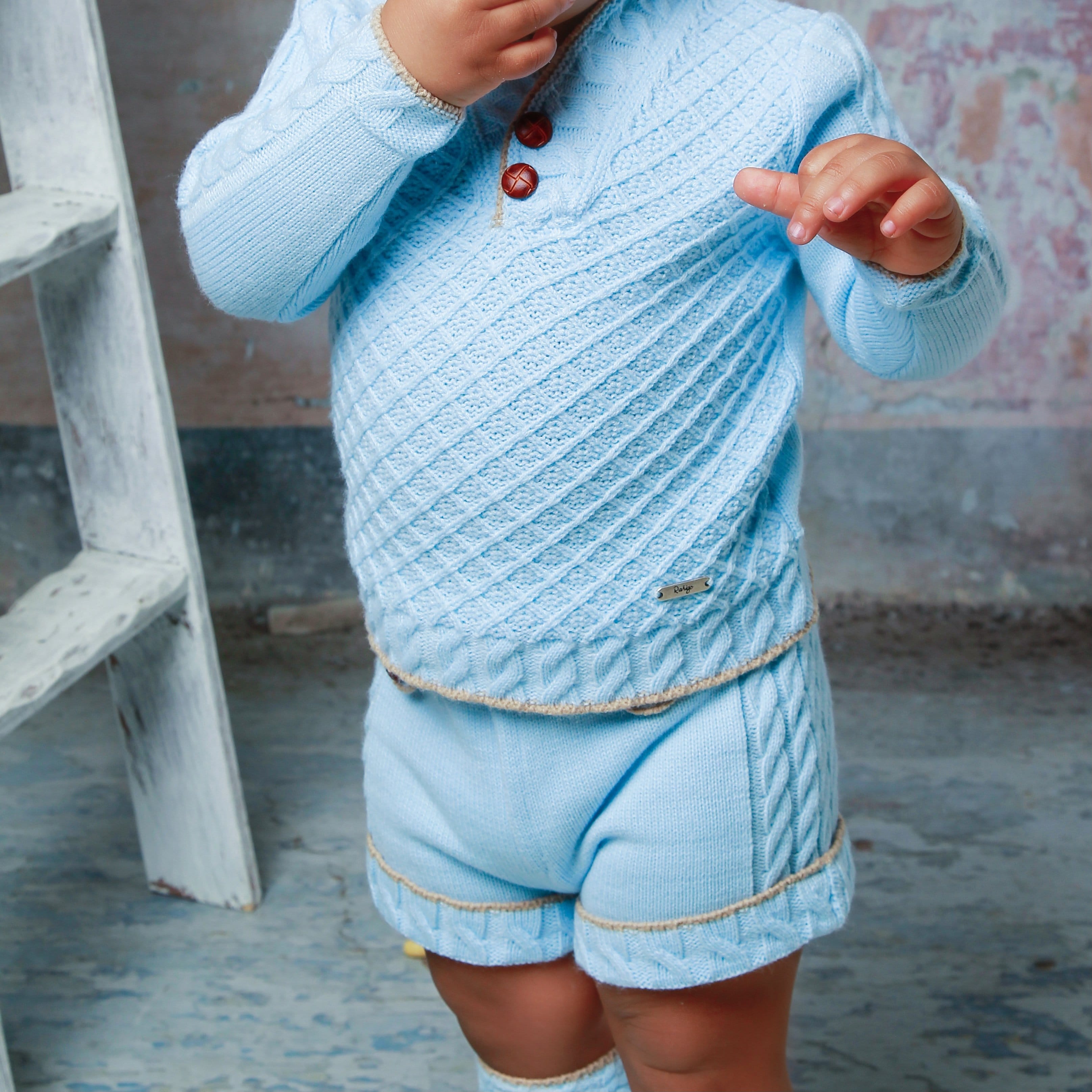 RAHIGO - Three Piece Short Set - Baby Blue