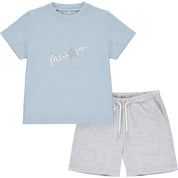 MITCH & SON - Anton Circle Signature Jersey Set - Pale Blue