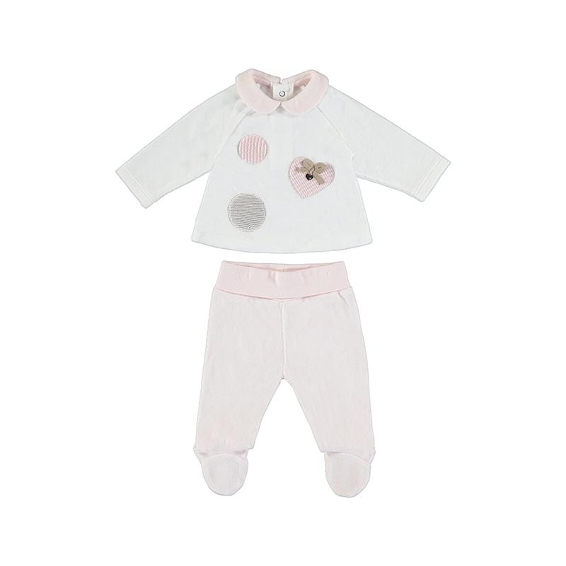 MAYORAL - Heart Velour Set - Pink