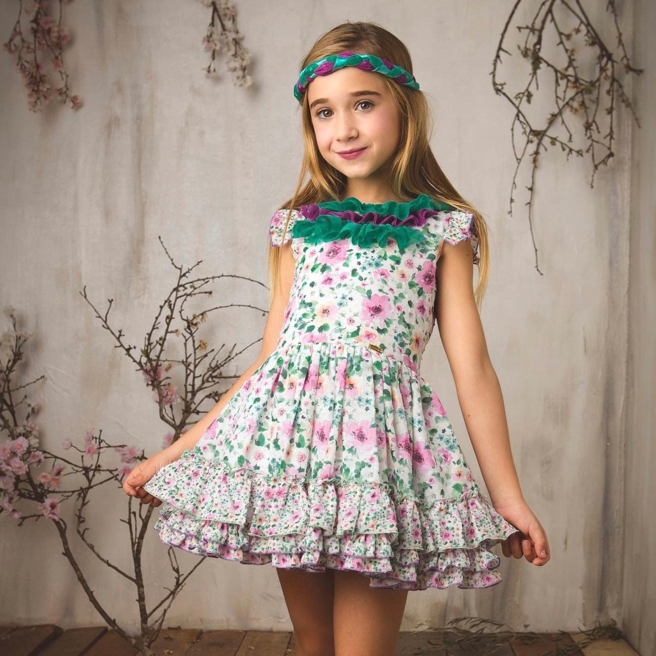 LA AMAPOLA - Azahar Drop Waist Dress - Multi