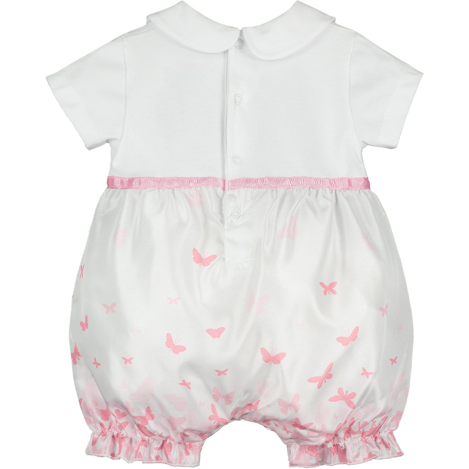 LITTLE A - Daniella Butterfly Print Romper - White