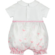 LITTLE A - Daniella Butterfly Print Romper - White
