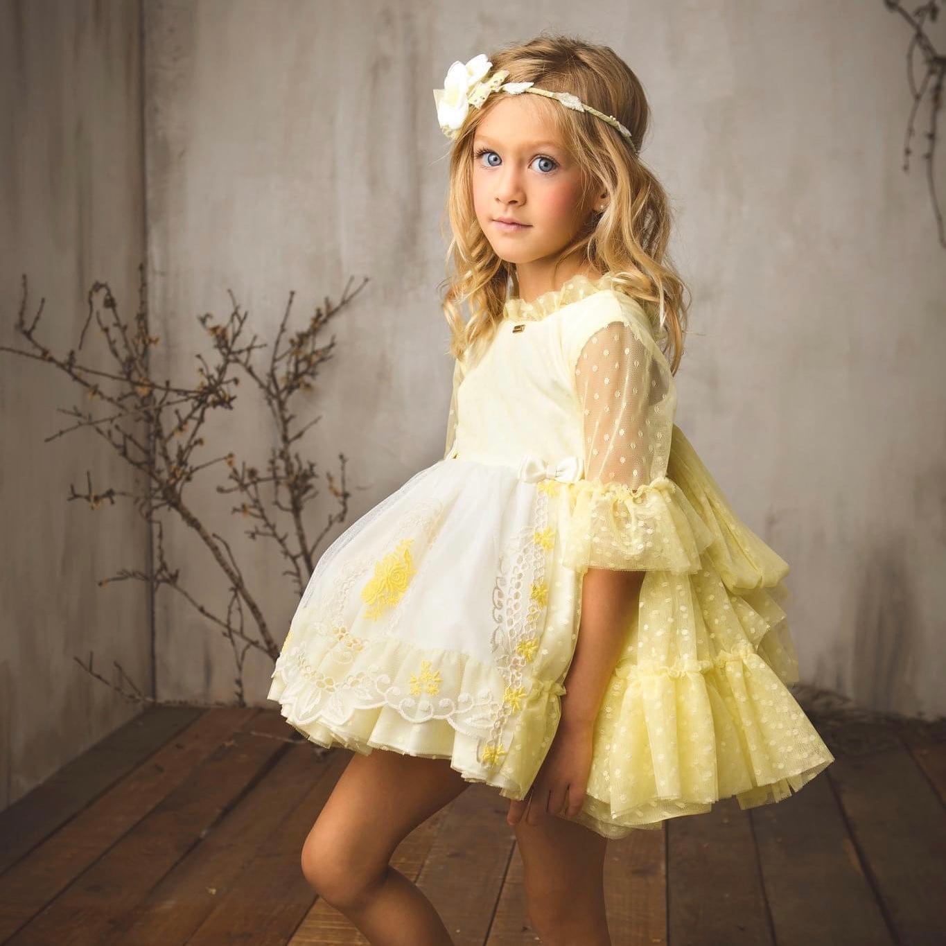 LA AMAPOLA - Joya Puffball Dress - Yellow