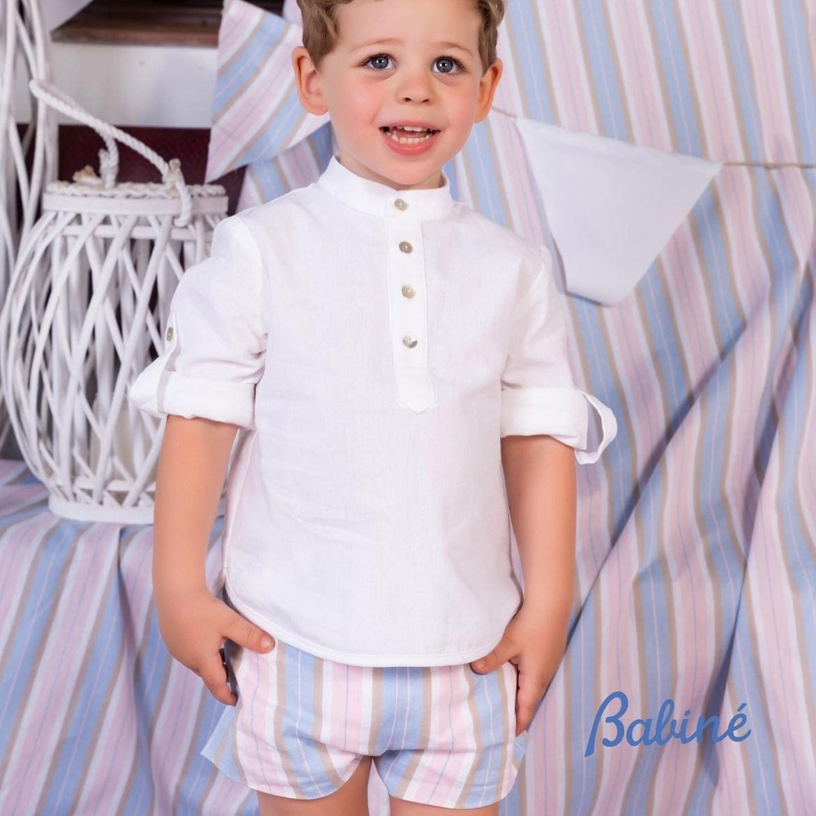 BABINE - Candy Stripe Short Set - Multi