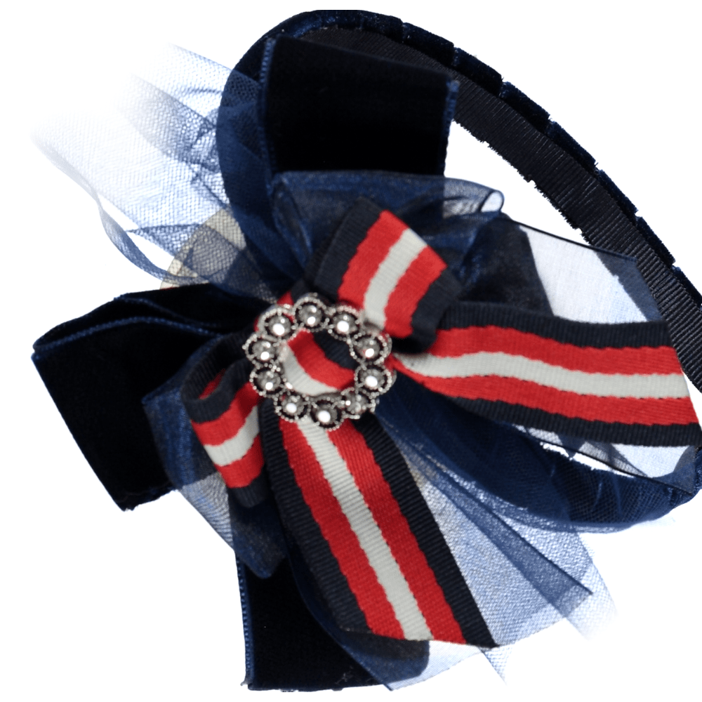 PICCOLA SPERANZA - Ribbon Trim Clip - Navy