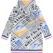 A DEE - Newspaper Jumper Dress - White