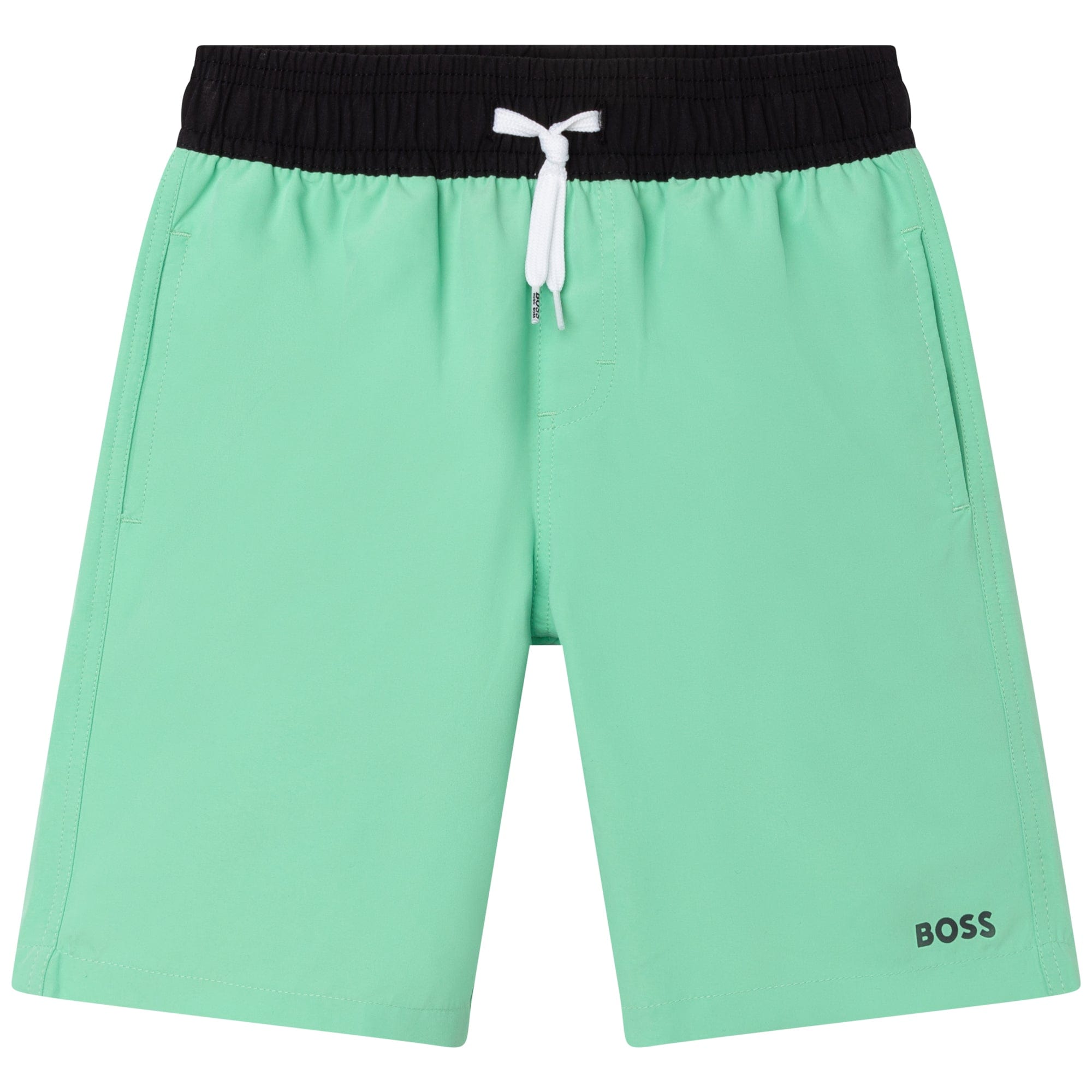 Green hugo boss swim shorts best sale