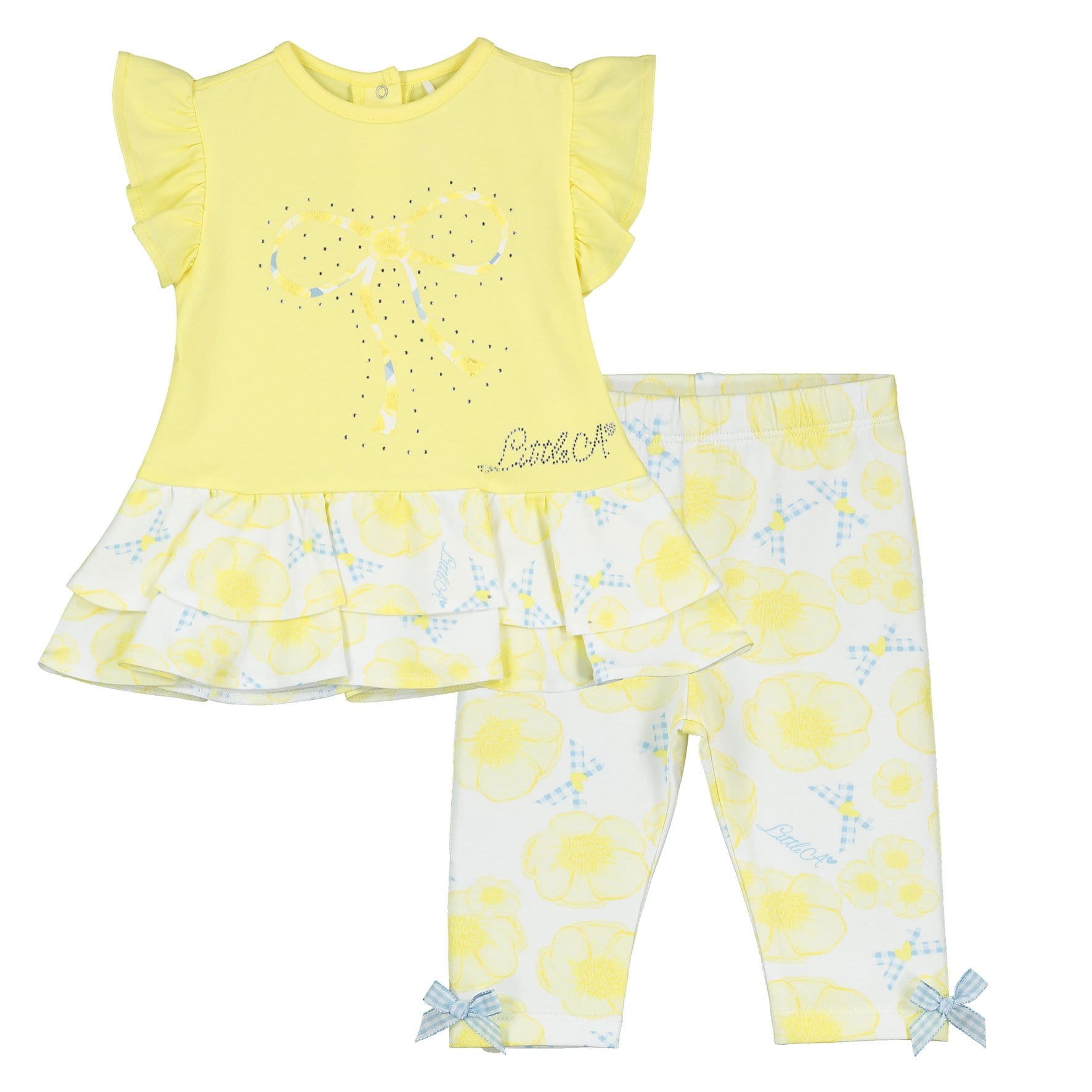 LITTLE A - Cali Buttercup Legging Set -  Lemon