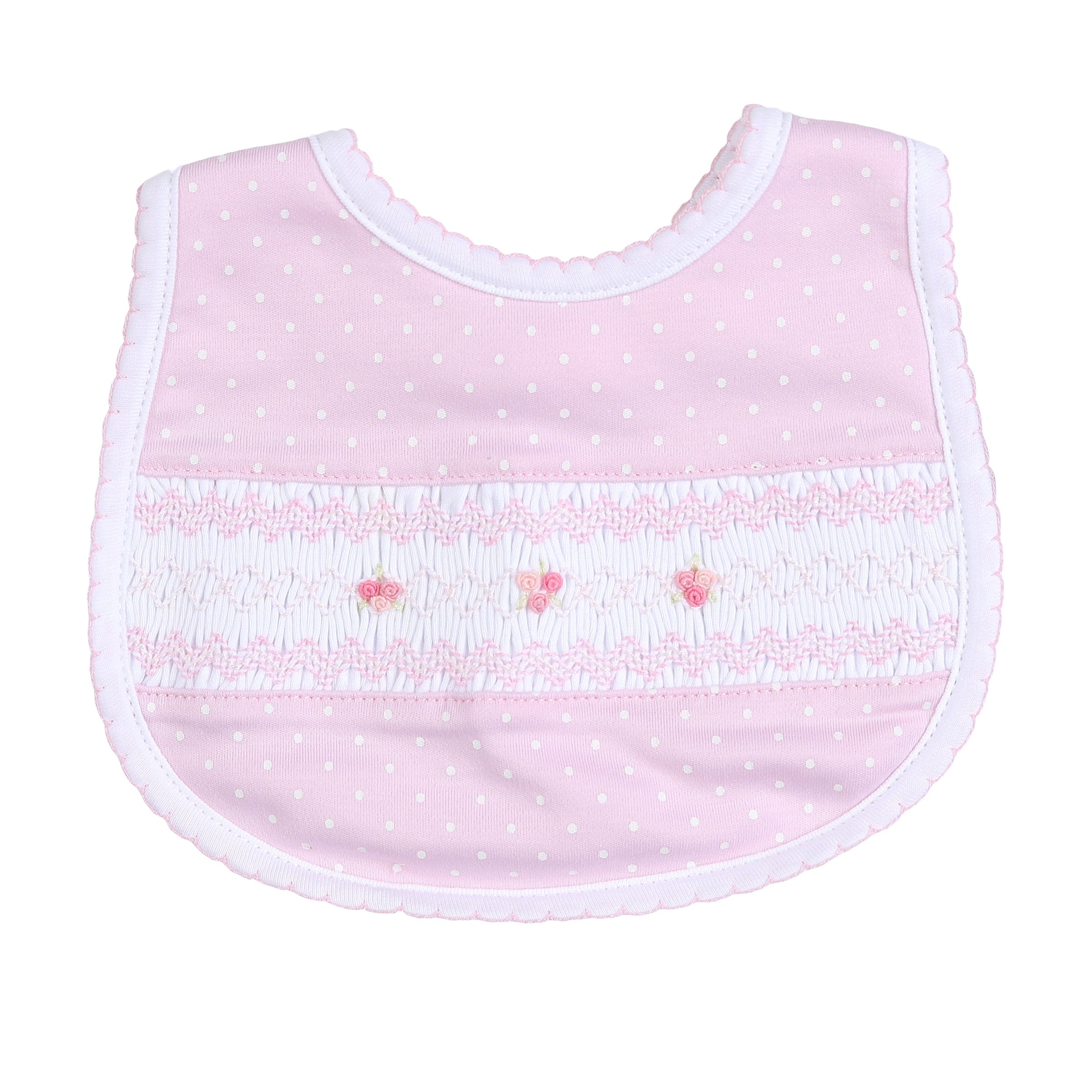 MAGNOLIA BABY - Layla Smocked Bib - Pink