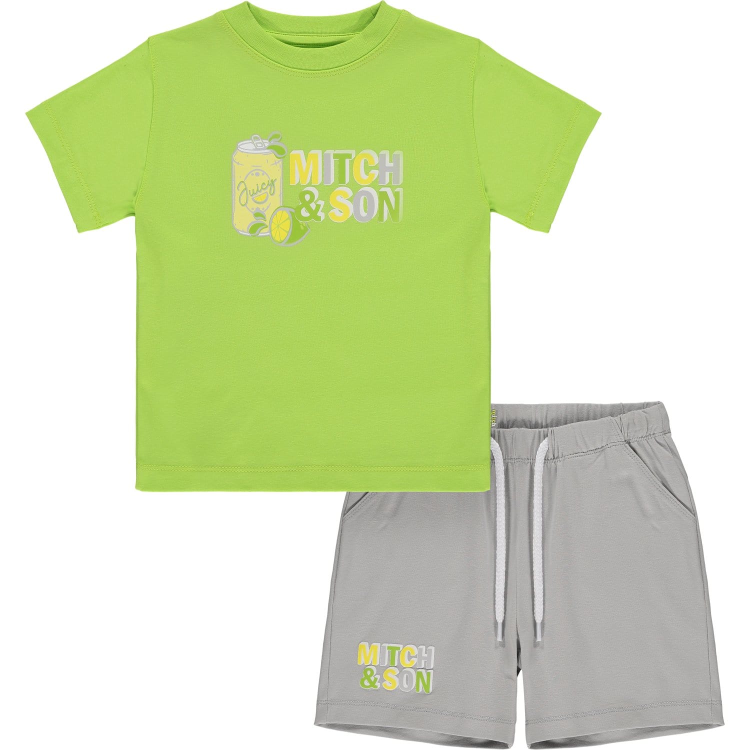 MITCH & SON - Brody Lemon & Lime Short Set - Grey