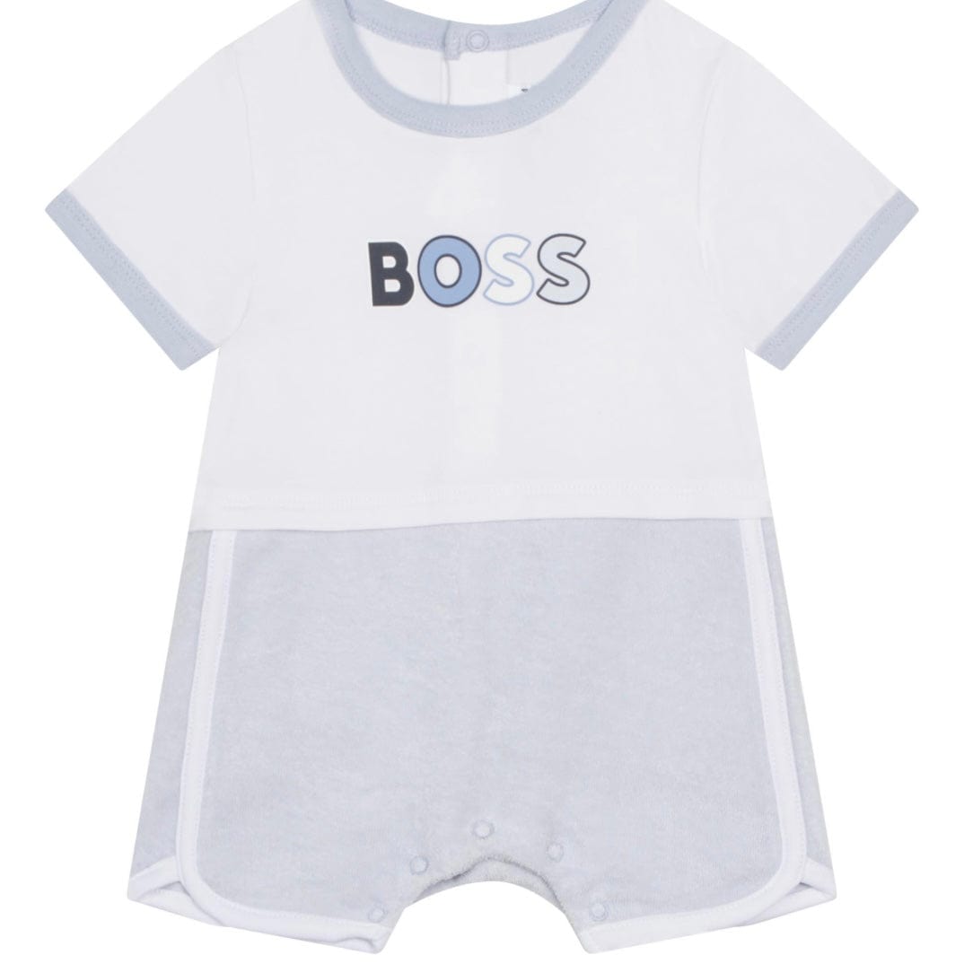 HUGO BOSS - Towelling Romper - Pale Blue