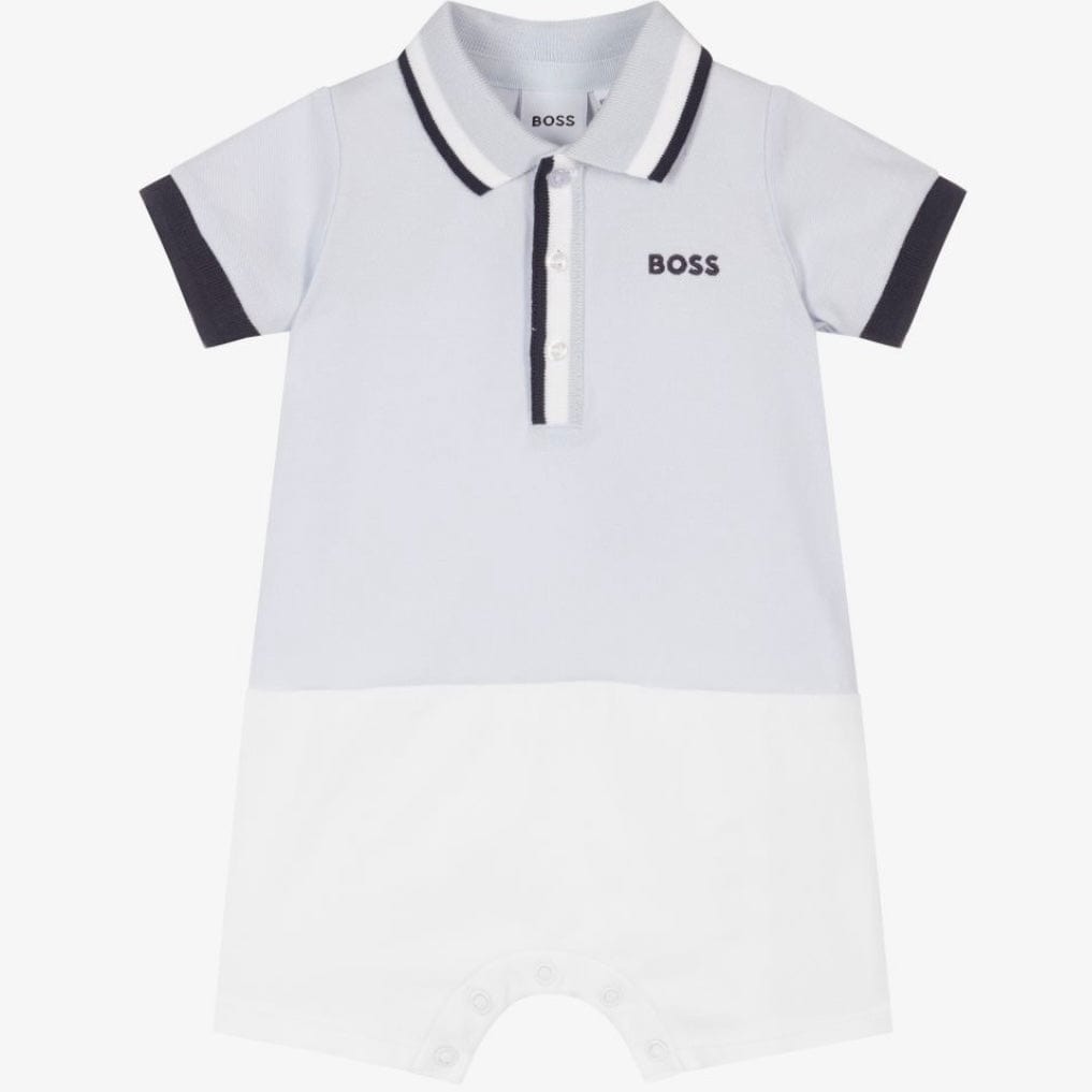 HUGO BOSS Polo Romper Blue White – Bluebells Boutique