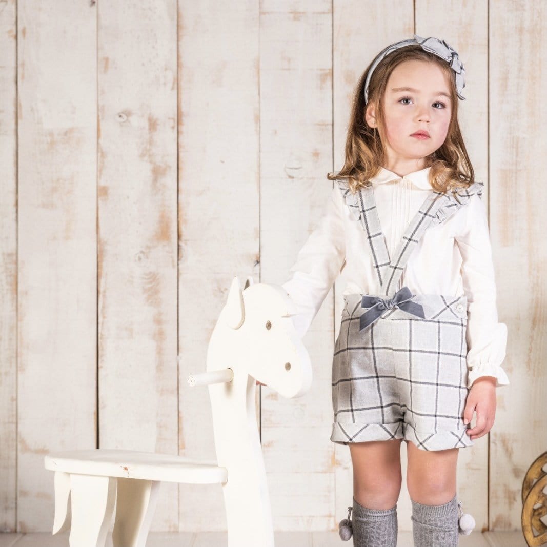 BABINE - Check Short Set - Grey