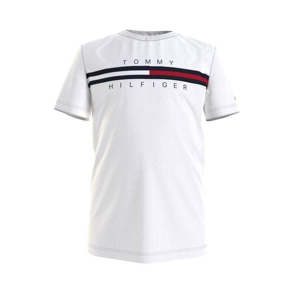 TOMMY HILFIGER - Flag Rib Tee - White