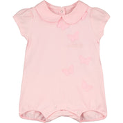 LITTLE A - Dorothy Voile Butterfly Print Romper - Pink